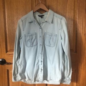 Express Button Down Long Sleeve Top Size M
